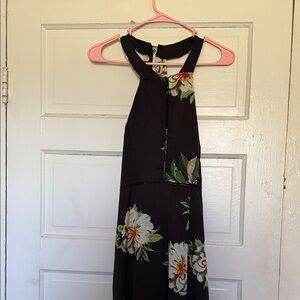Floral Black Kids Dress